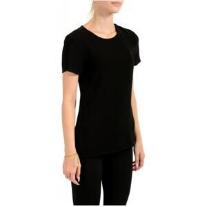 EUC Hugo Boss Ilyna GSU black short sleeve blouse sz: 6 US